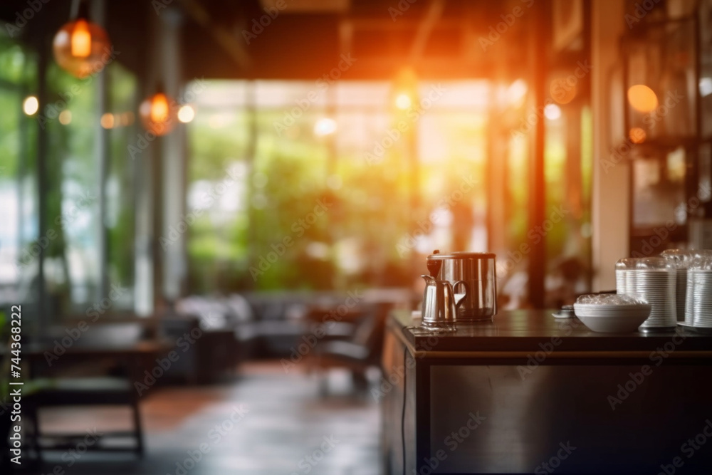 abstract blur interior coffee shop or cafe for background abstract blur interior coffee shop or cafe for background