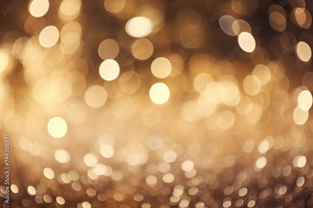 abstract Christmas party background - golden glitter with defocus effect in night shining and bulbs-lights abstract Christmas party background - golden glitter with defocus effect in night shining and bulbs-lights