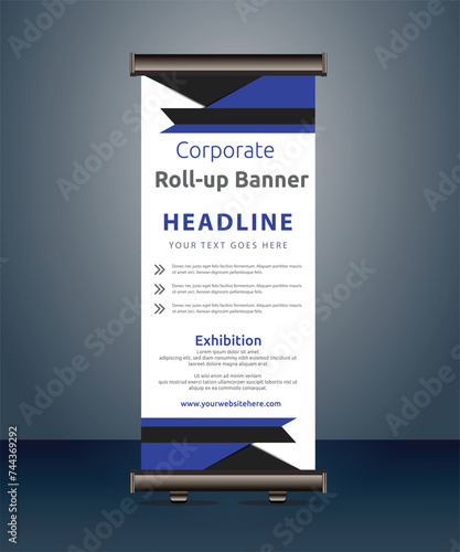 Vector corporate roll up banner design template