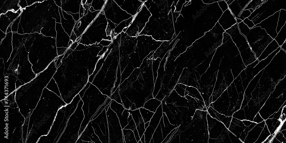 Rustic black marble with White veins. Black an white natural texture of marble. abstract black hi gloss texture of marble stone for digital wall tiles design And Home Decor Slab Tile. - obrazy, fototapety, plakaty 