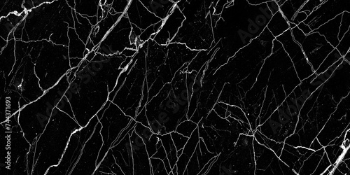 Fototapeta Naklejka Na Ścianę i Meble -  Rustic black marble with White veins. Black an white natural texture of marble. abstract black hi gloss texture of marble stone for digital wall tiles design And Home Decor Slab Tile.