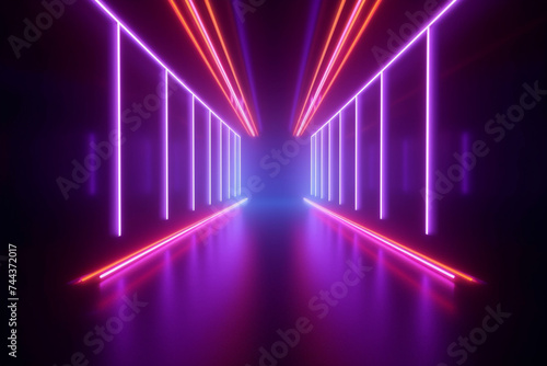 abstract neon light background,3d render