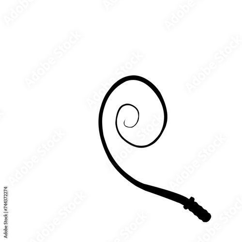 Cowboy whip Silhouette 