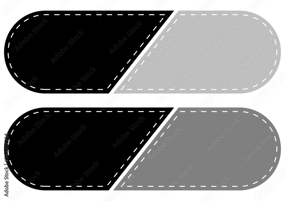 Fototapeta premium 黒とグレーのシンプルな見出しフレームセット