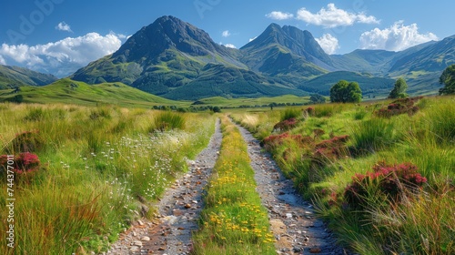 The famous Three Sisters mountains in Glencoe, Scottish