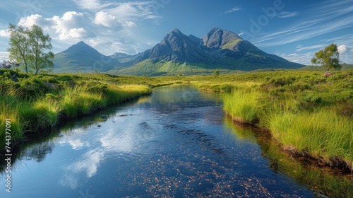 The famous Three Sisters mountains in Glencoe, Scottish