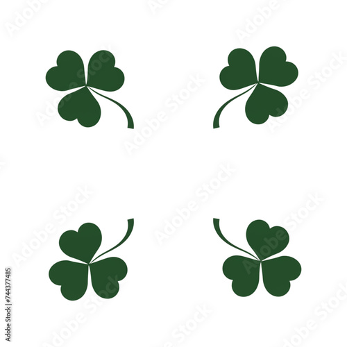 Color of clover flower vector style illustration photo