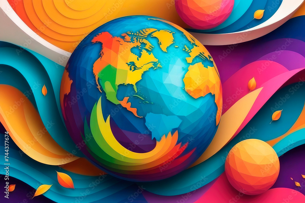 Naklejka premium International holiday and festival 15 April template, layout and mock up.