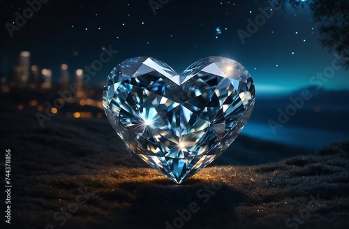 diamond heart in the night