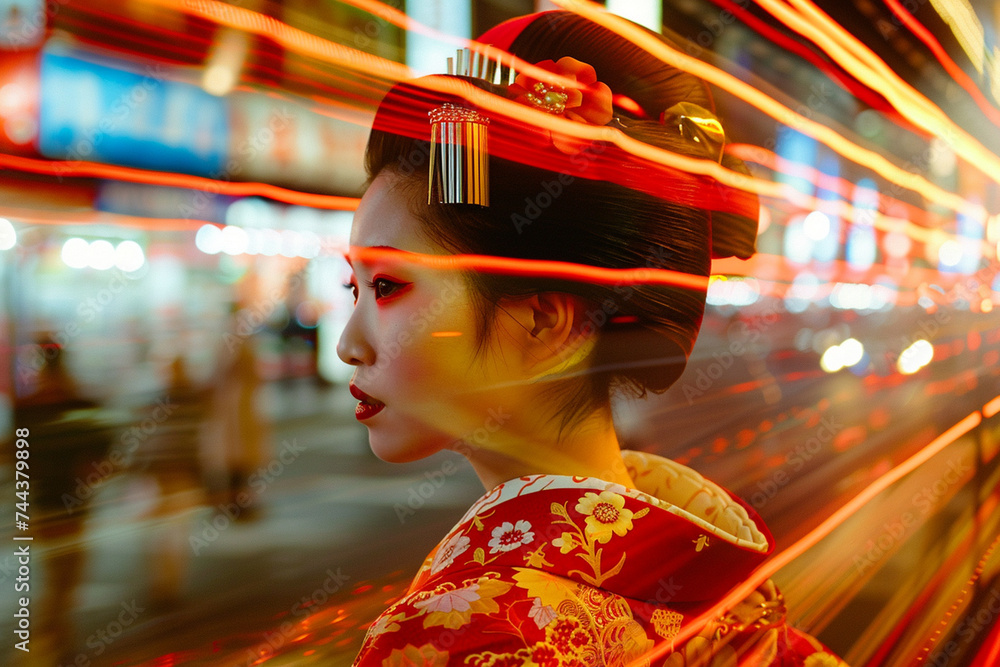 Geisha On Night Geisha On Night