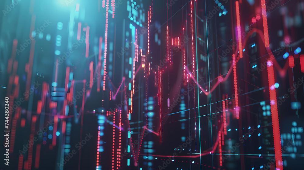 fintech background with chart fintech background with chart