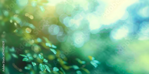 green blur background, blur Spring background, green bokeh defocused, banner poster design