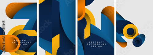 Abstract round shapes and circles poster designs. Vector illustration For Wallpaper  Banner  Background  Card  Book Illustration  landing page