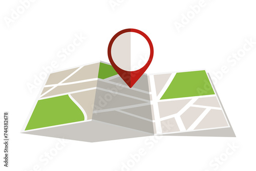 Flat colored location icon