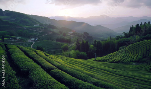 green plantation, tea farming 