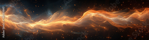 Fire particles embers on background . Smoke fog misty texture overlays.Ai