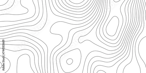 Topographic map background geographic line map .modern design with white background with topographic wavy pattern texture . vector illustration geographic contour map. photo