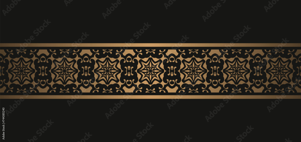 Elegant golden ornamental border template Elegant golden ornamental border template