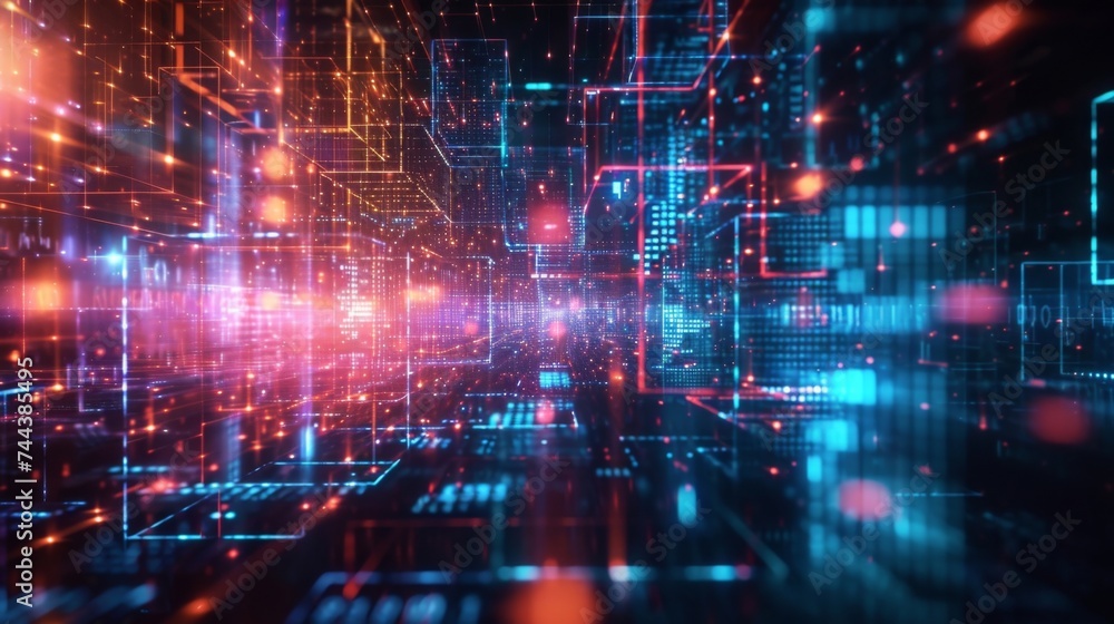 A series of holographic grids depicting the organization and categorization capabilities of digital et management systems. A series of holographic grids depicting the organization and categorization capabilities of digital et management systems.