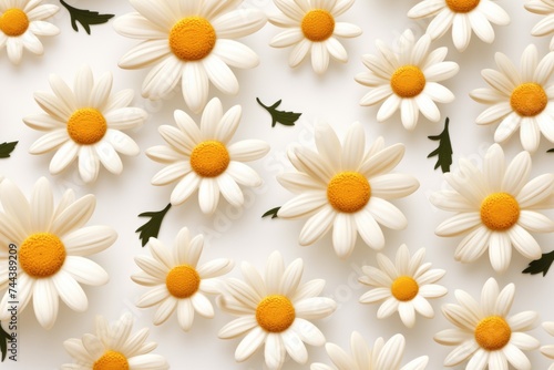 Pattern of flowers on light background