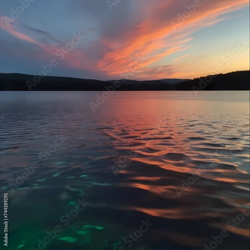 sunset on the lake © Alaa