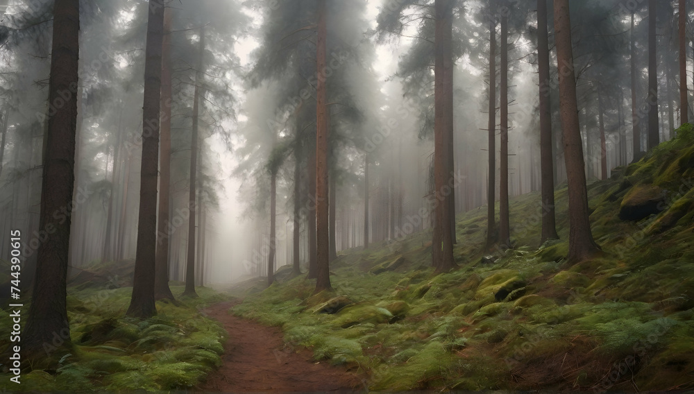 Obraz premium Into the forest. Nature composition. Natural background.