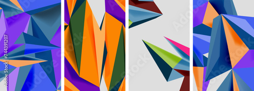 Wallpaper Mural Triangle low poly mosaic posters. Vector illustration For Wallpaper, Banner, Background, Card, Book Illustration, landing page Torontodigital.ca