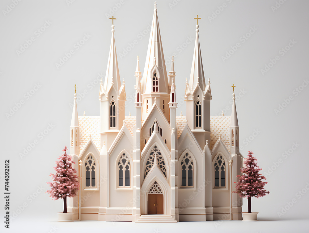 Miniature Cathedral with Holy Cross