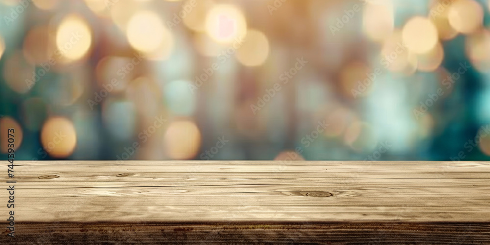 empty wooden table with blurred background in restaurant, empty wooden table with blurred background in restaurant,