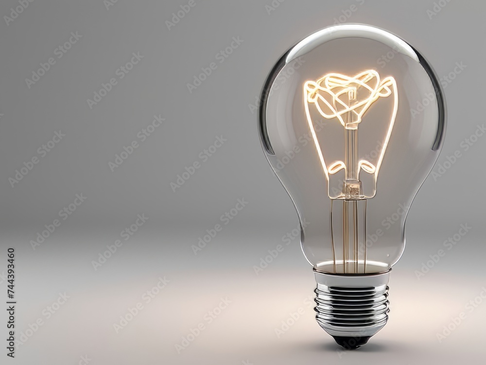 Glowing light bulb isolated on white background. Glowing light bulb isolated on white background.