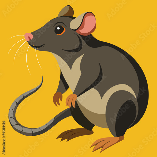 Rat animal pet vector illustration draw cartoon pretty cute
