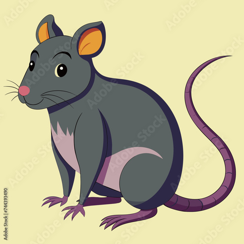 Rat animal pet vector illustration draw cartoon pretty cute
