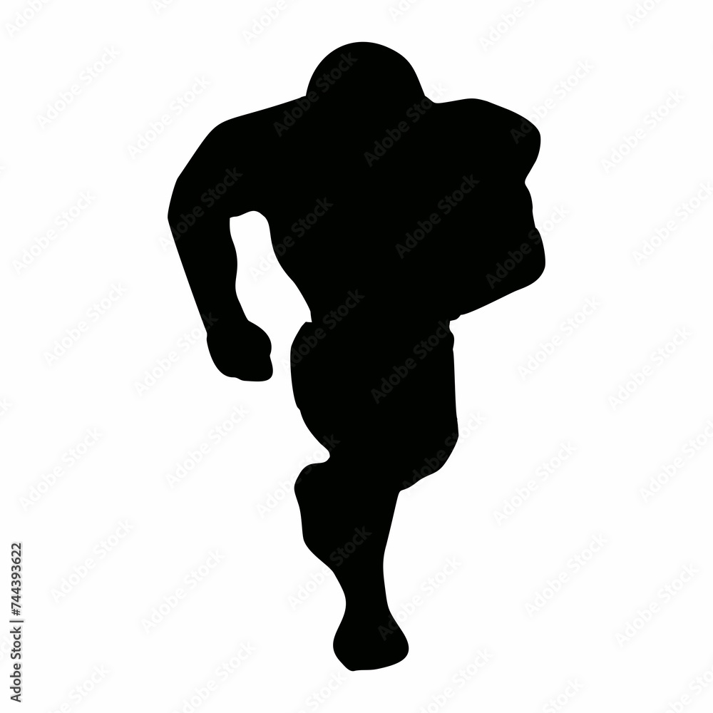 silhouette of american football or rugby silhouette of american football or rugby