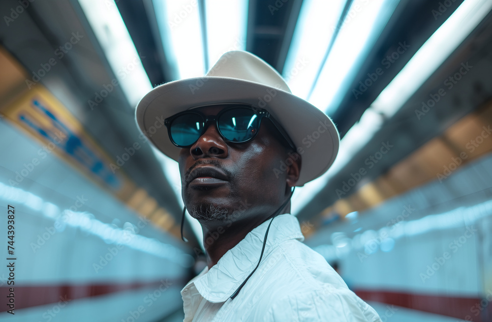 Casual Coolness: Portrait of a Trendy African American Man with Modern Style Casual Coolness: Portrait of a Trendy African American Man with Modern Style
