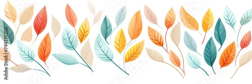 Pattern of colored leaves