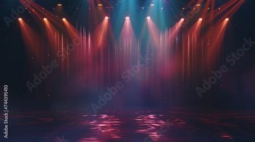 concert lighting against a dark background ilustration photo