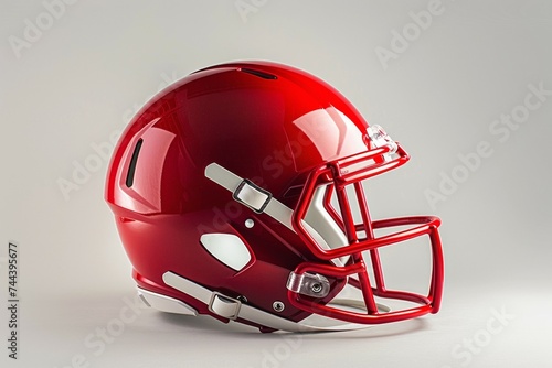 American football helmet. Background with selective focus and copy space