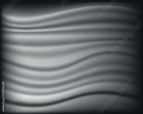 Abstract wavy fabric luxury texture, white silk fabric background with soft and smooth wave texture for banner background, smooth satin cloth drapery and realistic 3d Illustration