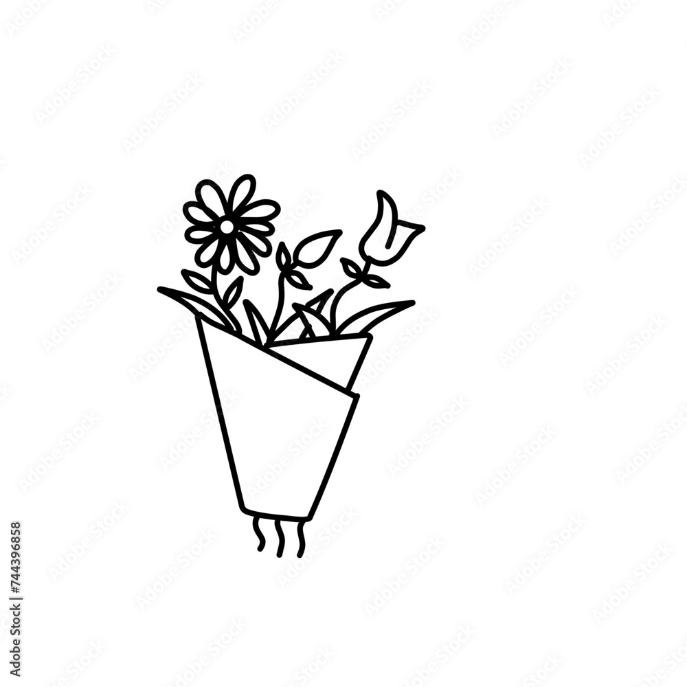 Bouquet Flower Doodle Bouquet Flower Doodle
