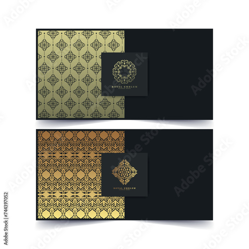 elegant gold pattern card design