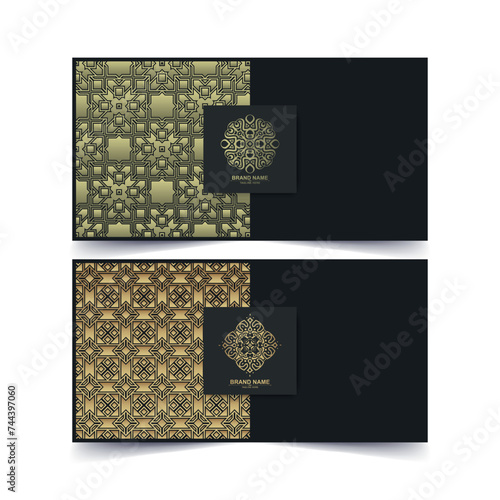 elegant gold pattern card design