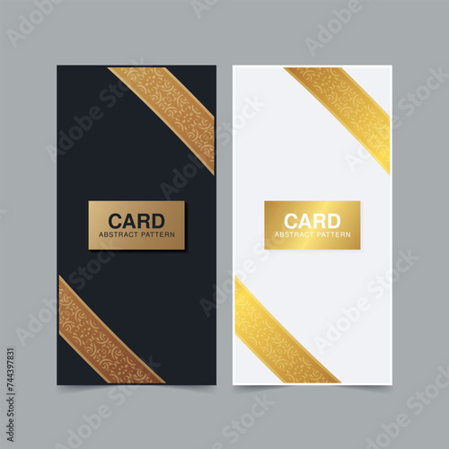 elegant gold pattern card design