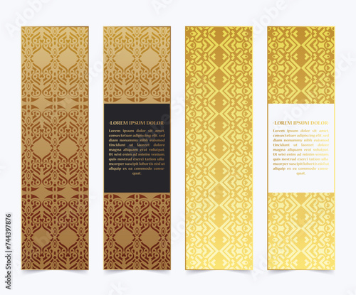 elegant gold pattern card design