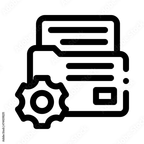 cms system line icon