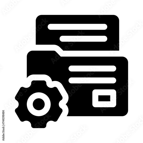 cms system glyph icon