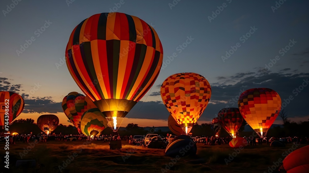 Obraz premium a number of hot air balloons in the sky