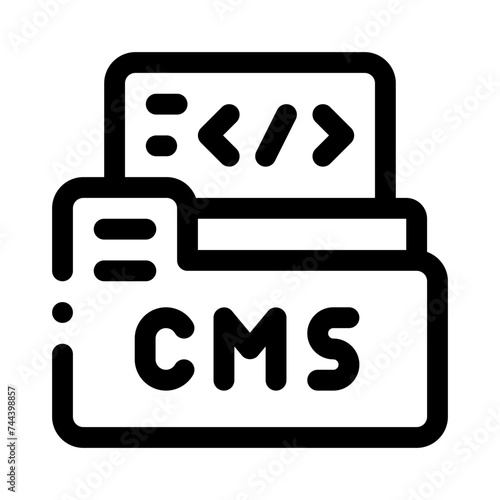 cms system line icon