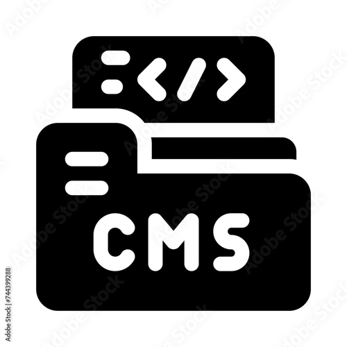 cms system glyph icon