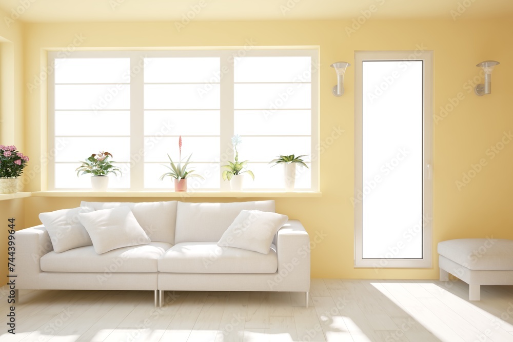 Modern interior design. 3D illustration Modern interior design. 3D illustration