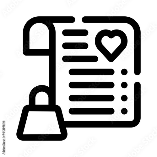 wishlist line icon